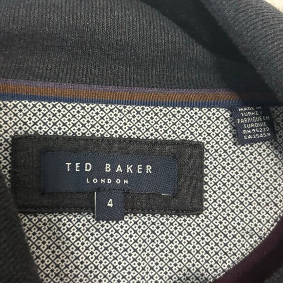 Ted Baker London Charcoal Shawl Collar Pullover Mens Size 4 - Picture 7 of 7